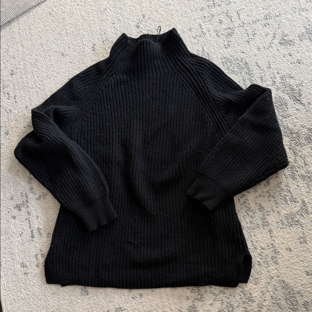 Theory Black Cowl Neck Sweater